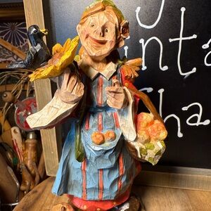 Happy Harvest Woman Figurine